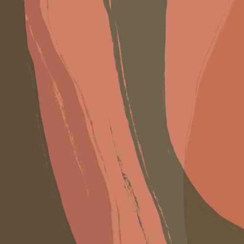 Art abstrait. Lignes en terra et taupe.