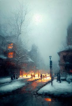 Winternacht in de stad. Deel 2 van Maarten Knops