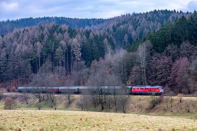 The special train &quot;Winterblitz&quot; shortly before entering Schmalkalden - Thuringia - Germany by Oliver Hlavaty