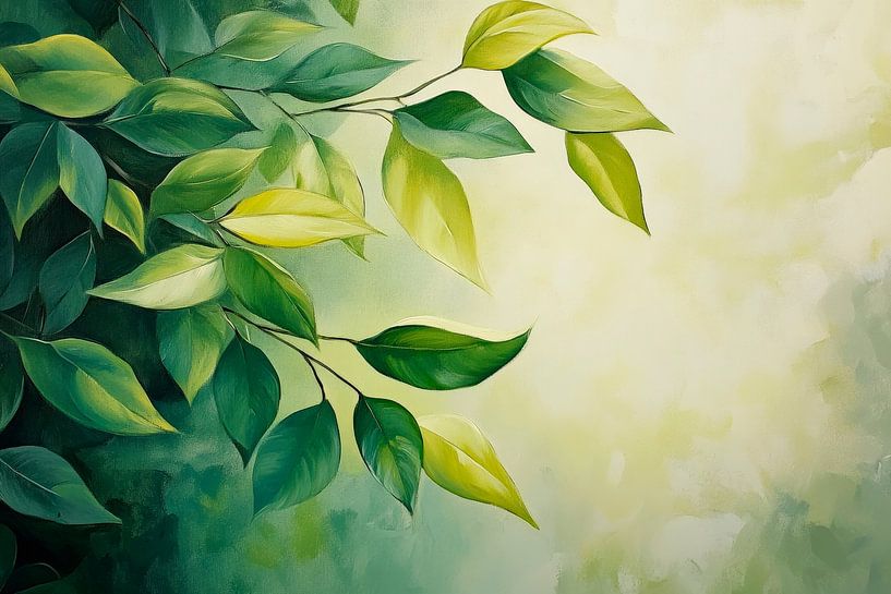 Green leaves in soft light by Poster Art Shop
