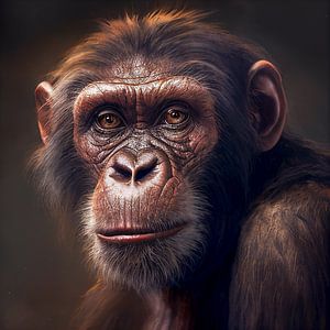 Porträt eines Schimpansen Illustration