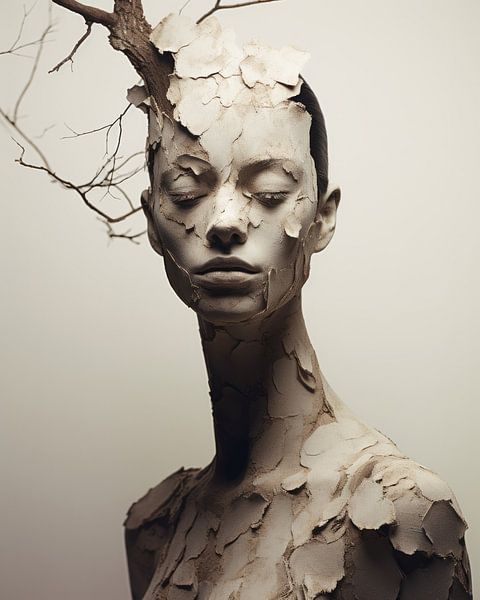 Surrealist portrait &quot;We&#039;re all nature&quot; by Carla Van Iersel