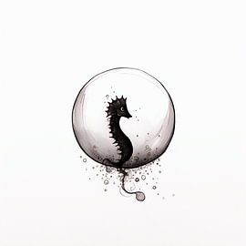 Seahorse in a bubble by Karina Brouwer