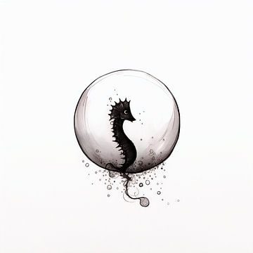 Zeepaardje in een zeepbel van Karina Brouwer