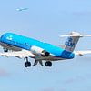 Décollage de l'avion de ligne KLM Cityhopper Fokker 70. sur Jaap van den Berg