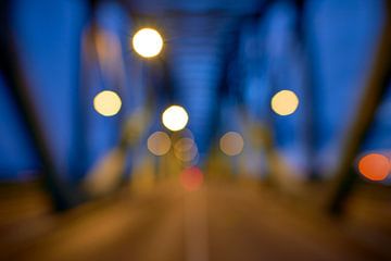 Lights and contours of the old IJsselbrug near Zwolle by Jenco van Zalk