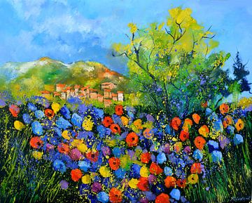 Red poppies in Provence by pol ledent