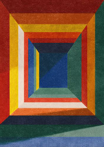 Geometrische kleurentunnel Abstract