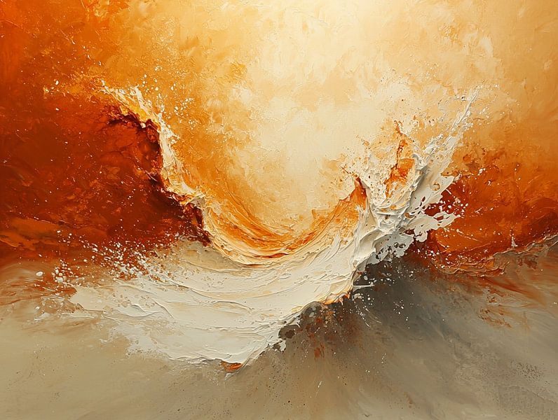 Orangefarbene Wellen von Bianca Bakkenist