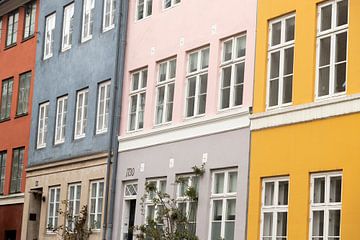 Pastel gekleurde huizen in Kopenhagen