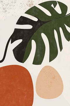 Abstracte bladeren en vormen van Poster Art Shop