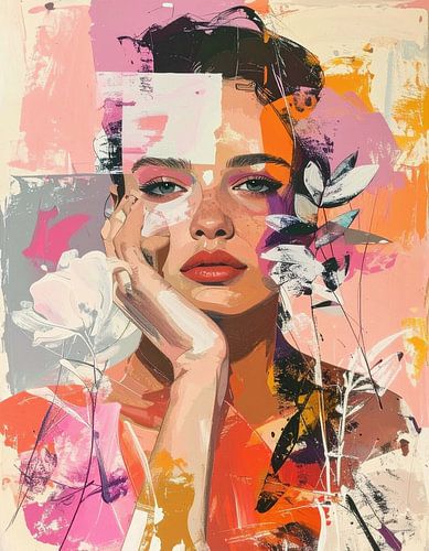 Abstract portret- Zomersproet