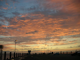 Daggebüll, Frise du Nord - Lumières du soir à l'embarcadère du ferry 1