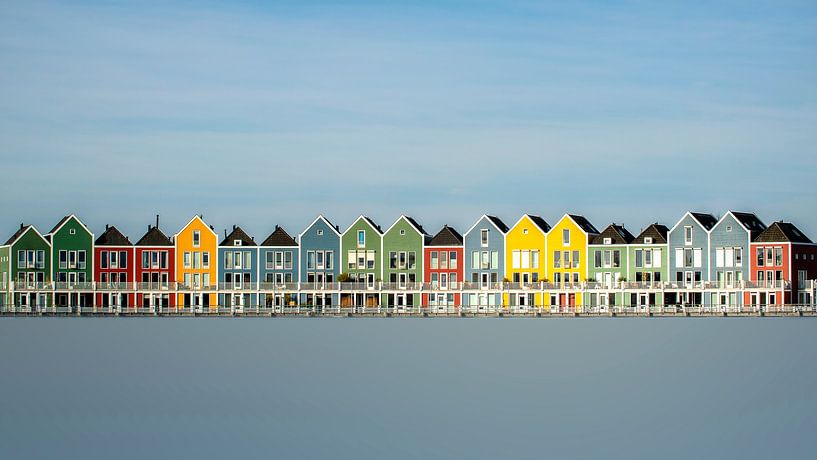 Des maisons colorées sur le Rietplas Houten sur Ruud Engels