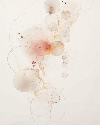 Modern und abstrakt in Rosa und Gold