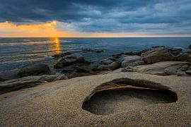 Sunrise over the Mediterranean Sea on the Costa Brava by Robert Ruidl