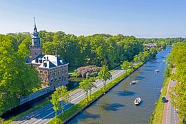 Aerial photo of Nijenrode Castle on the river Vecht by Eye on You