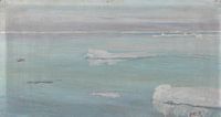 Packeis im Arktischen Ozean, Richard Friese von Meisterhafte Meister Miniaturansicht