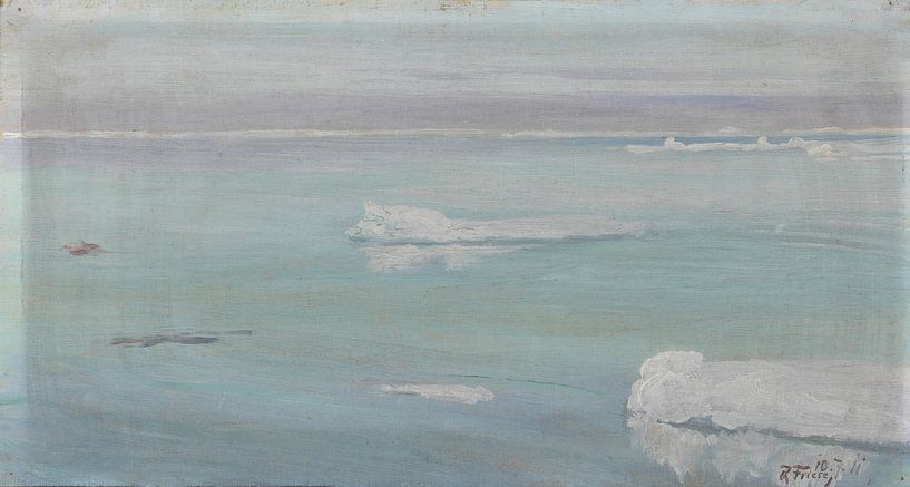 Packeis im Arktischen Ozean, Richard Friese von Meisterhafte Meister