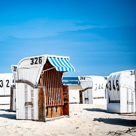 Strand op Spiekeroog van Foto Oger