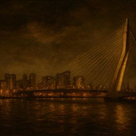 Erasmus Bridge Rotterdam by Franka Poulain