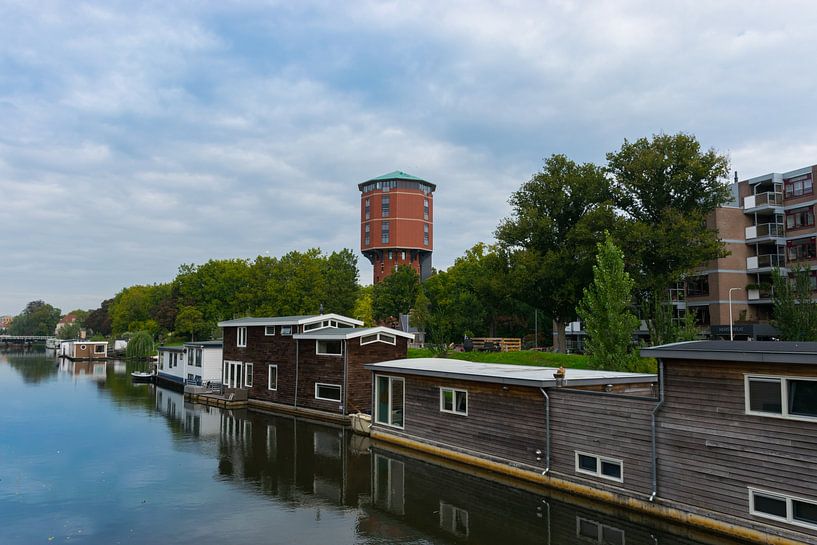 Water tower Turfmarkt in Zwolle at the Almelose Canal by Patrick Verhoef