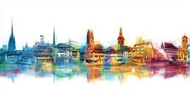 Farbenprächtiges Panorama der Stadt Bern von MArt