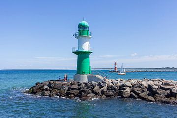 Beacon Westmole, Warnemünde, Rostock, Mecklenburg-Western Pomerania, Germany, Europe