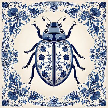 Delftsblauw Kever van FoXo Art