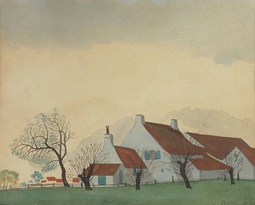 Léon Spilliaert - Paysage avec ferme (1930) sur Peter Balan