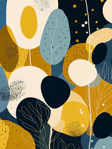 Harmonie automnale : une imagination abstraite de feuilles colorées