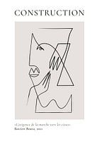 Minimalistische en abstracte kunst poster - Bouw