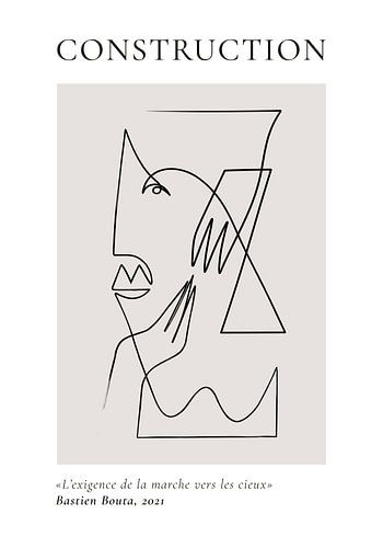 Affiche d'art minimaliste et abstrait -  Construction