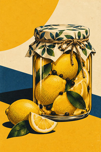 Vintage Lemon Preserve Jar