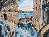 Kanaalbrug van Venetië van Sergio Pazzano thumbnail