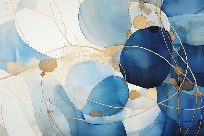 Dance of Waves and Gold by Art & Soul Creations