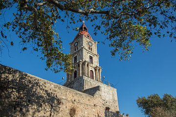 Toren in de oude stad van Rhodos, Griekenland van Eigenwijze Fotografie