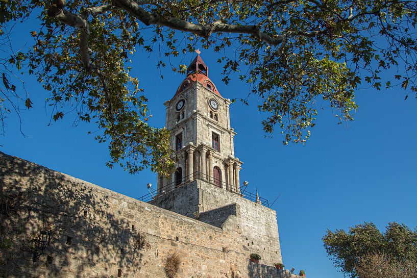 Turm in der antiken Stadt Rhodos, Griechenland von Eigenwijze Fotografie