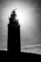 The lighthouse of Texel with backlight