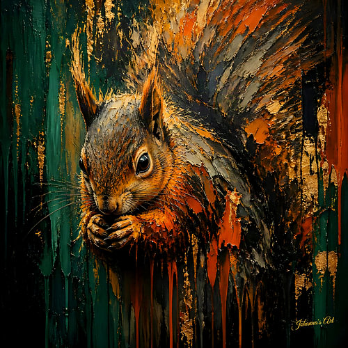 Primal – Expressionist Wildlife - Squirrel