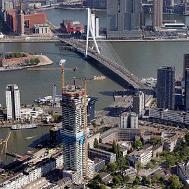 Photo aérienne de Rotterdam, bâtiment du Maasbode sur Roel Dijkstra