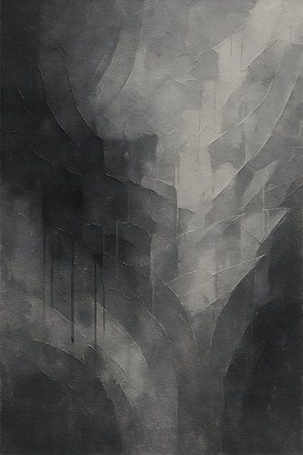 Echoes of Silence – Monochrome Abstract Textured Art