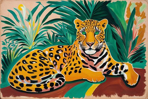 Léopard coloré dans la nature