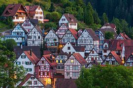 Maisons à colombages à Schiltach, Bade-Wurtemberg, Allemagne sur Henk Meijer Photography