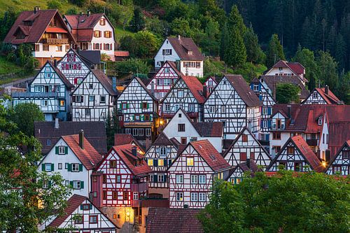 Vakwerkhuizen in Schiltach, Baden-Württemberg, Duitsland