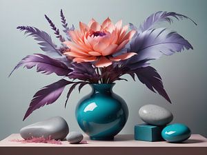 Combinaison apaisante de fleurs et de pierres