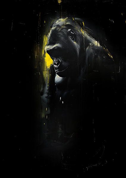 Painting Gorilla Neon by Art Whims