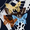 Abstract swallowtail butterflies Digital by Bianca Wisseloo