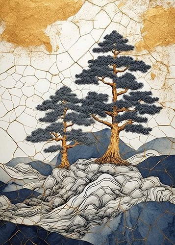 Décor abstrait doré