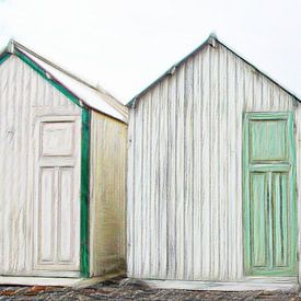 strandhuisjes (beach huts) by Yvonne Blokland